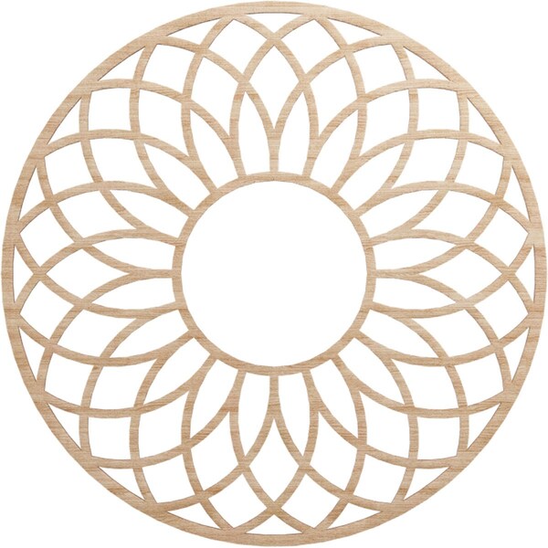 Ekena Millwork Cannes Wood Fretwork Pierced Ceiling Medallion, Alder, 30"OD x 10 1/4"ID x 1/4"T CMWP30X30X0250CNAL - main